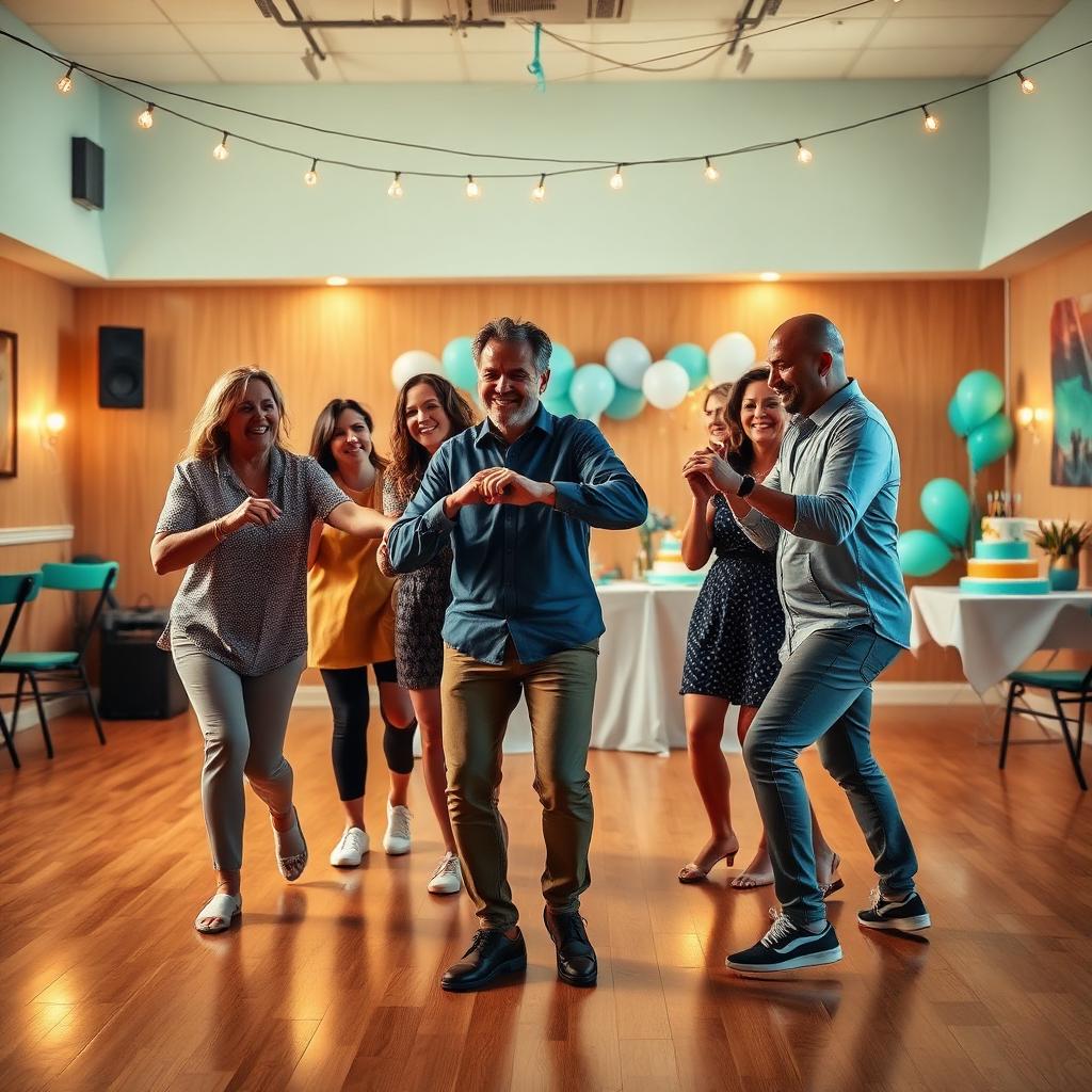 Group enjoying a private birthday party dance lesson at Just Danze